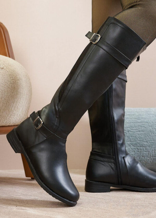 Kaci Stretch Back Knee High Boots
