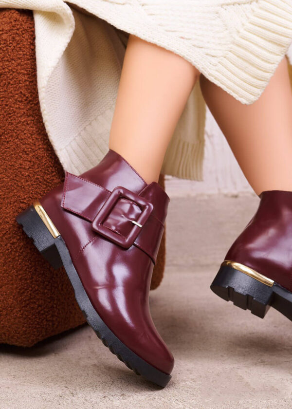 Athens Buckle Strap Ankle Boots