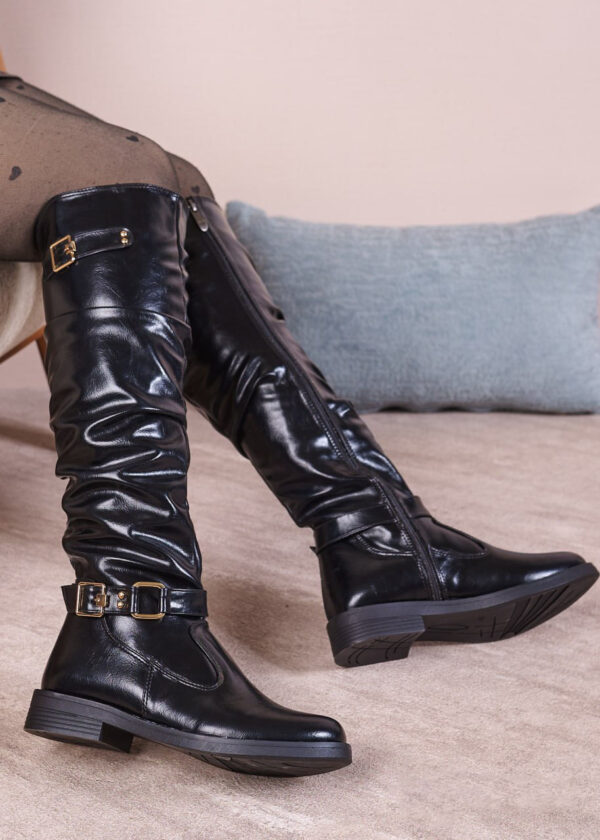Kaia Buckle Detail Riding Boots
