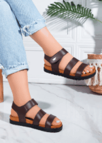 ⁦Women's Comfort Knitted Flat Heel Sandal⁩ - الصورة ⁦2⁩