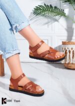 ⁦Women's Comfort Knitted Flat Heel Sandal⁩ - الصورة ⁦2⁩